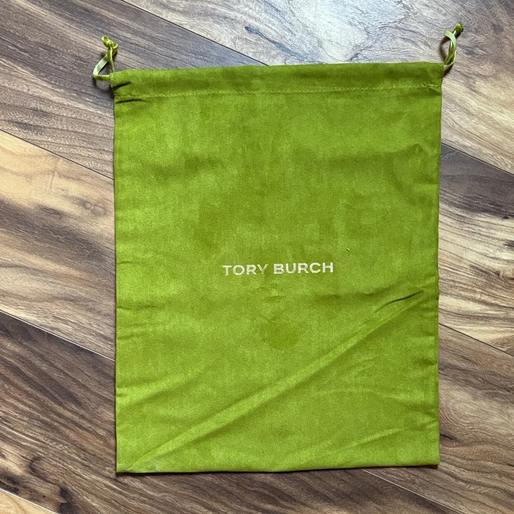 Tory Burch Lime Green Velvet Drawstring Pouch…Brand New never used..